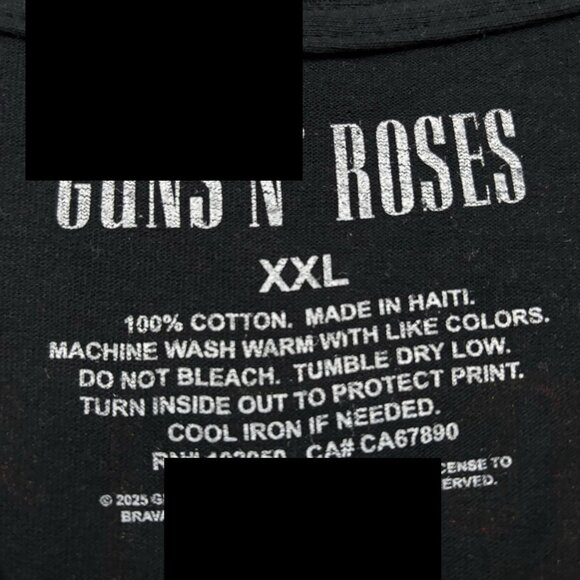 Guns N Roses Appetite for Destruction Tour Band T-Shirt XXL - Picture 4 of 4